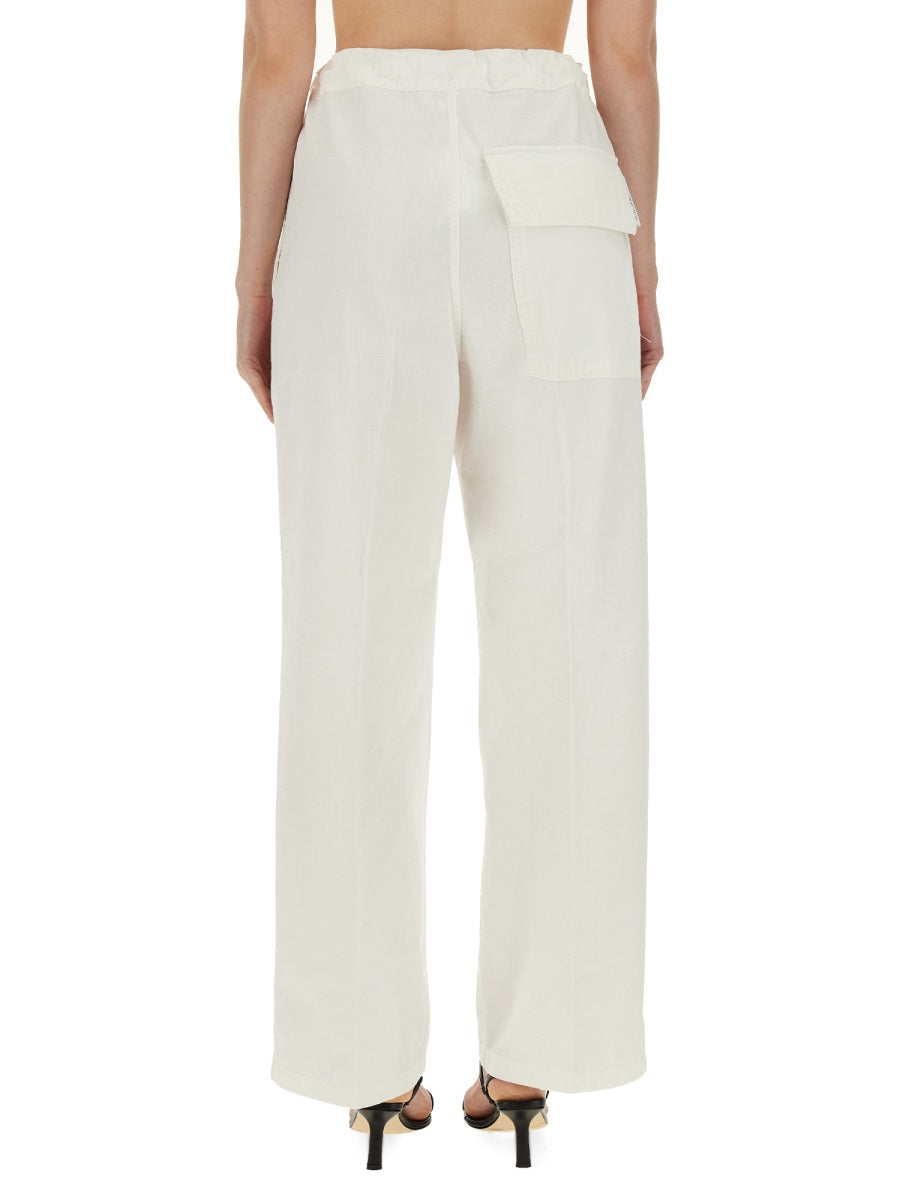 Victoria Beckham white wide-leg trousers — view 3
