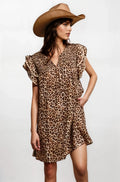 Leopard print ruffle dress — view 4